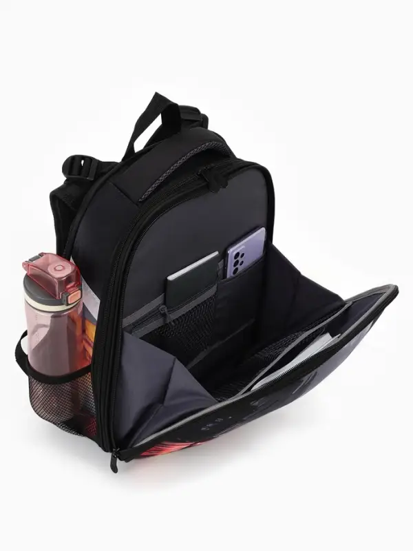 Рюкзак школьный для мальчика &laquo;Гонки&raquo;, Stavia, эргономичная спинка, 30&times;16&times;38 см, чёрный