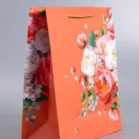 Пакет подарочный ламинированный &laquo;Нежность&raquo;, 26&times;12&times;32 см
