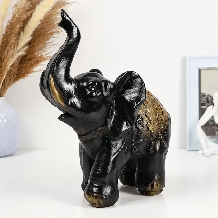 Копилка для денег &laquo;Слон&raquo;, гипс, чёрный, 30&times;25 см