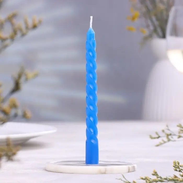 Свечи восковые витые (набор 2 шт), аромат океан Свечи восковые витые (набор 2 шт), аромат океан