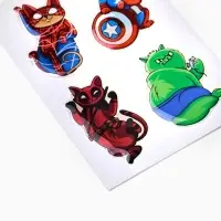 Объемные 3D стикеры на телефон &laquo;Коты&raquo;, 4 шт, 3 &times; 3 см