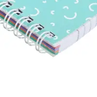 Тетрадь 80 листов в клетку Hatber &laquo;Скобочки&raquo;, на гребне, ламинация Soft-touch, перфорация на отрыв, цветной срез, блок офсет 60-65 г/м&sup2;, МИКС 2 вида