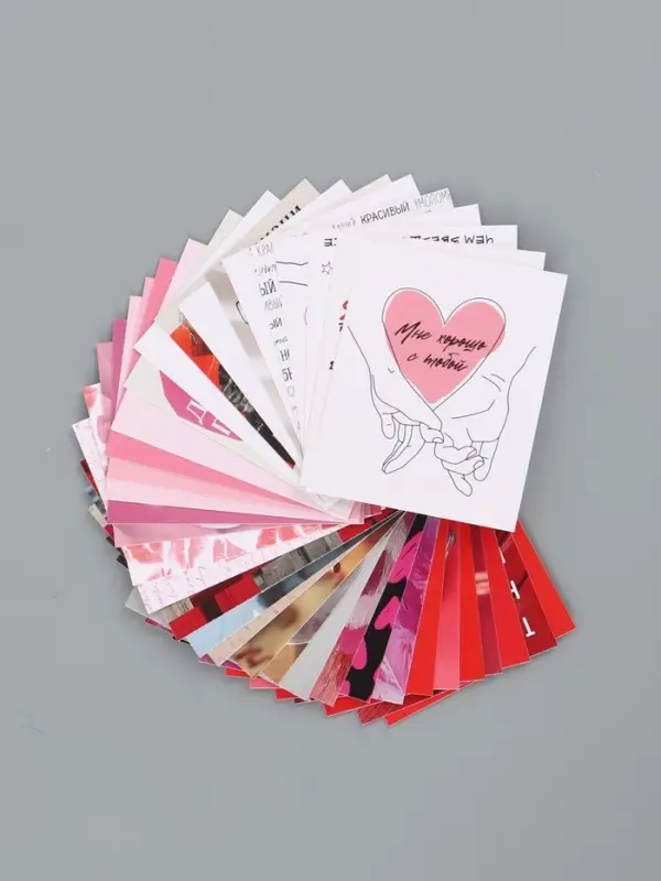 Открытки мини &laquo;Любовь&raquo;, набор 35 шт., 8&times;9.5 см