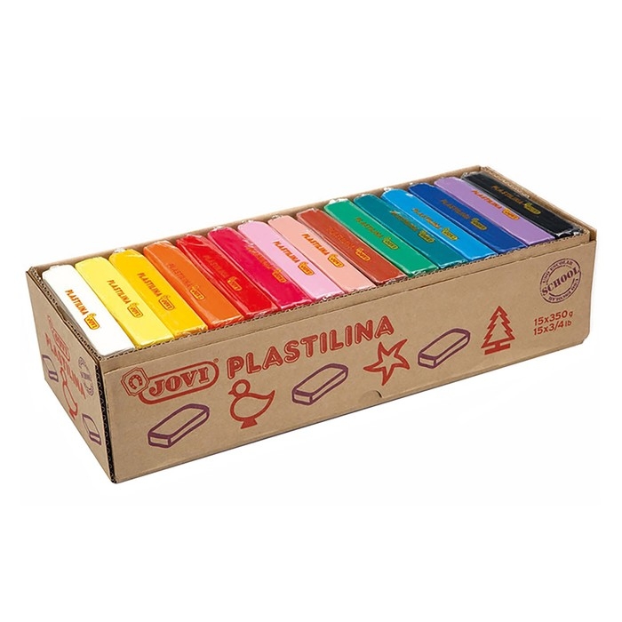 Пластилин на растительной основе, 12 цветов, 350 г, JOVI, дисплей, микс, для малышей (цена за 1 шт.) Пластилин на растительной основе, 12 цветов, 350 г, JOVI, дисплей, микс, для малышей (цена за 1 шт.)