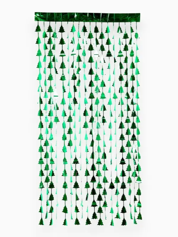 Праздничный занавес «Ёлочки» цвет зелёный 1*2 м Праздничный занавес «Ёлочки» цвет зелёный 1*2 м