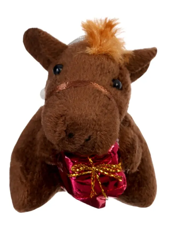 Мягкая игрушка Мягкая игрушка "Лошадка с подарком", 7 см МИКС