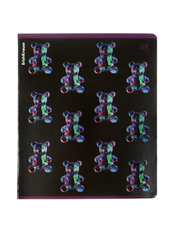 Тетрадь 48 листов в клетку, ErichKrause Jelly Bear, 60 г/м&sup2;, обложка мелованный картон, блок офсет