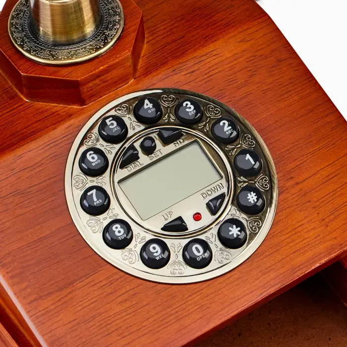 Ретро-телефон &laquo;Строгий&raquo;, шкатулка, 17&times;17&times;26 см, дерево