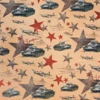 Бумага упаковочная крафтовая &laquo;Танки&raquo;, 50 х 70 см
