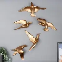 Сувенир полистоун настенный декор "Чайка" МИКС золото Сувенир полистоун настенный декор "Чайка" МИКС золото