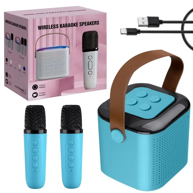 Портативная акустика с 2 микрофонами Y1 синий