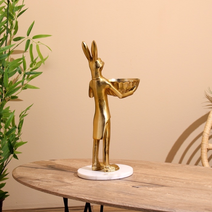 Ваза Ваза "Заяц угощает" алюминий 20х25х47 см