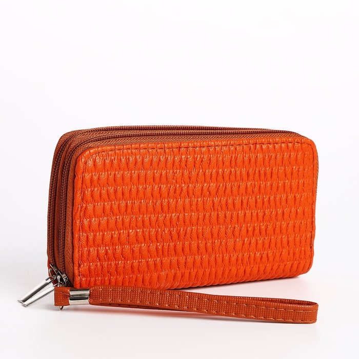 Кошелёк женский на молнии, цвет оранжевый Кошелёк женский на молнии, цвет оранжевый