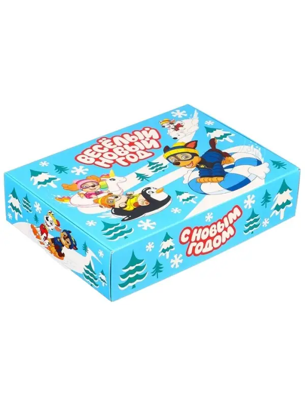 Коробка подарочная, «Весёлый Новый год», 21×15×5 см, Щенячий патруль Коробка подарочная, «Весёлый Новый год», 21×15×5 см, Щенячий патруль
