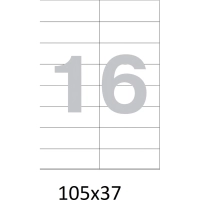 Этикетки самоклеящиеся  105х37 мм/16 шт. на лис.А4  50листов