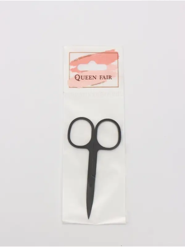 Ножницы маникюрные, узкие, загнутые, 8.8 см, чёрные