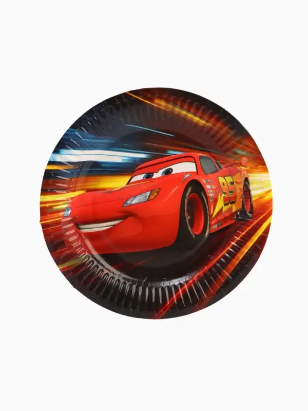 Тарелка одноразовая 18 см, набор 10 шт, Машинки