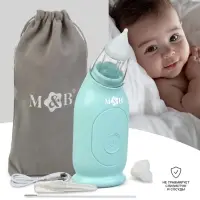 Аспиратор для новорожденных электронный, назальный (набор: 2 насадки, аксессуары, зарядка Type-C)