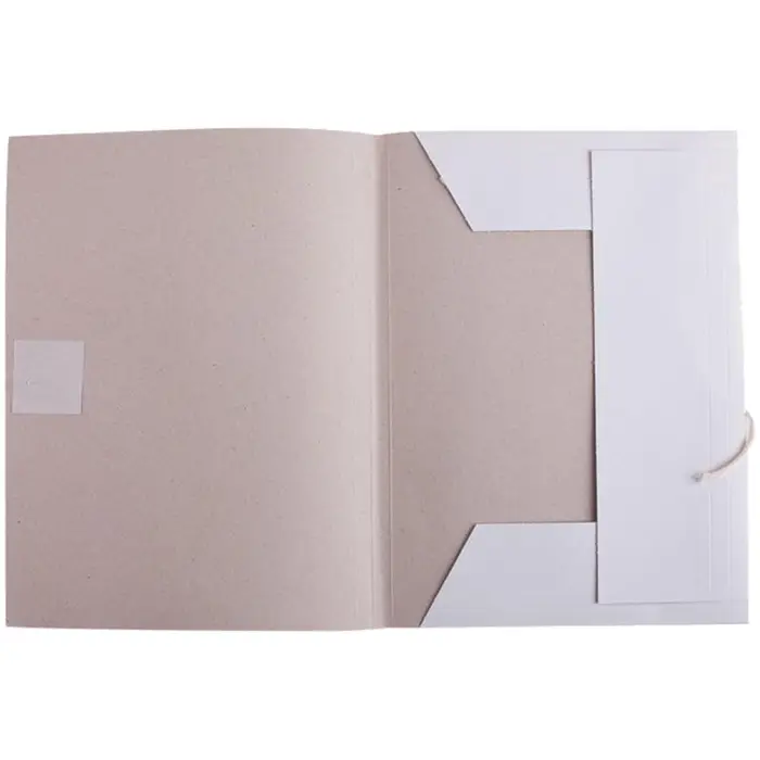 Папка д/бумаг А4, на завязках, Calligrata, 250 г/м&sup2;, до 200 л, белая, картон немелованный