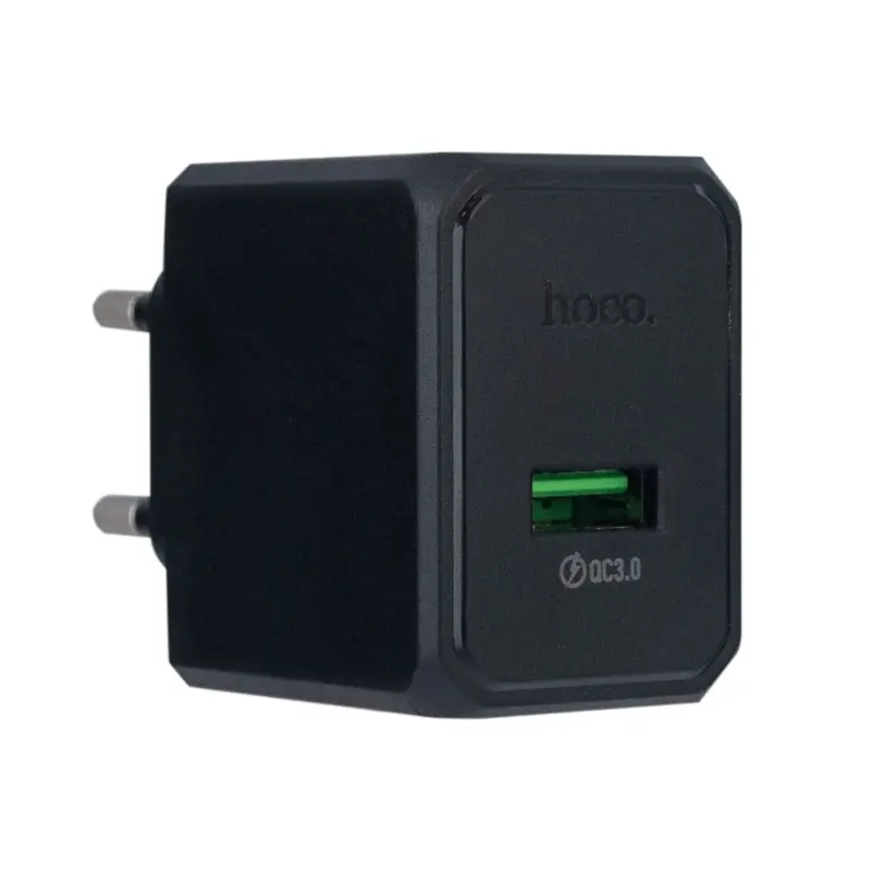 Переходник сетевого зарядного устройства на USB QC3.0 CS12A HOCO черный