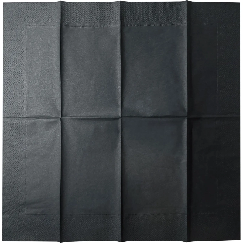 Салфетки бумажные 2сл 33х33см 1/8 слож черные 100шт/уп