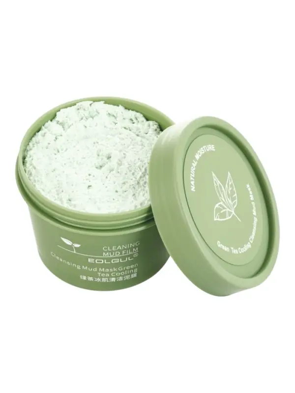 Маска для лица грязевая, очищающая, с зеленым чаем, 120 г