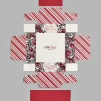 Коробка под 4 конфеты с ячейками &laquo;Новогодние игрушки&raquo;, 10&times;10&times;3 см