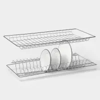Комплект посудосушителей с поддоном для шкафа 60 см, 56.5&times;25.6 см, хром