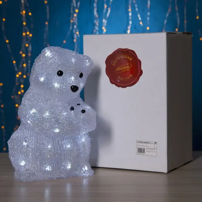 Светодиодная фигура &laquo;Медведица&raquo; 22&times;30&times;22 см, акрил, 40 LED, 220 В, свечение белое