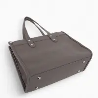 Сумка женская тоут TEXTURA на молнии, с кошельком, 30&times;10&times;24 см, тёмно-серый