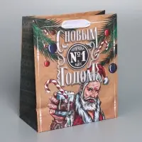 Пакет подарочный новогодний крафтовый вертикальный «Идеальному мужчине», ML 23 х 27 х 11,5 см Пакет подарочный новогодний крафтовый вертикальный «Идеальному мужчине», ML 23 х 27 х 11,5 см