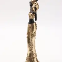 Фигура декоративная &laquo;Африканка в золотом наряде&raquo;, 7&times;6&times;25 см