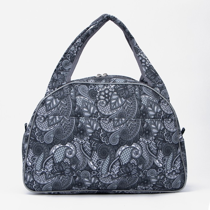 Сумка дорожная женская на молнии, держатель для чемодана, цвет серый Сумка дорожная женская на молнии, держатель для чемодана, цвет серый