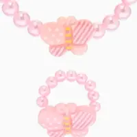 Набор детский &laquo;Выбражулька. Бабочки в горошек&raquo;, 2 предмета: браслет, кольцо, МИКС