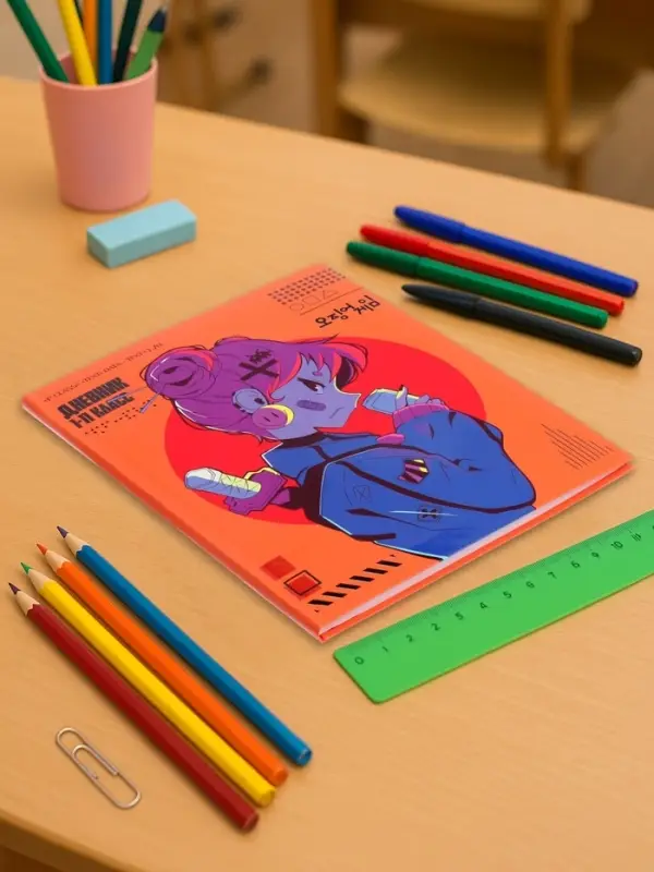 Дневник школьный для 1-11 классов, &laquo;Аниме. Девочка неон&raquo;, интегральная (гибкая) обложка, матовая ламинация, выборочный лак, 40 листов