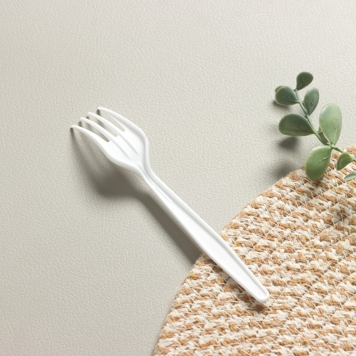 Вилка одноразовая Nature, 15,8 см, из кукурузного крахмала, цвет белый, микс Вилка одноразовая Nature, 15,8 см, из кукурузного крахмала, цвет белый, микс