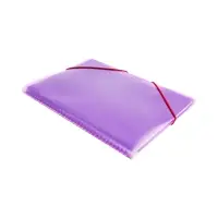 Тетрадь-папка А4, 80 листов в клетку Hatber FolderBook, пластиковая обложка, на закрытом гребне, с клапаном на резинке, фиолетовая