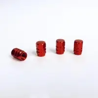 Колпачок на шинный вентиль TORSO, красный, набор 4 шт.