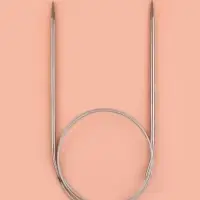 Спицы круговые, для вязания, с металлическим тросом, d=3.5 мм, 14/80 см