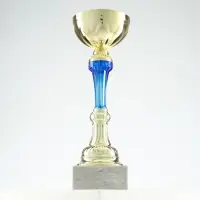 Кубок 132B, наградная фигура, золото, подставка камень, 24&times;8&times;7 см