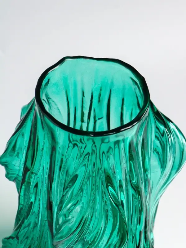 Ваза для цветов &laquo;Греверли&raquo;, 31&times;10 см, стекло, зелёная