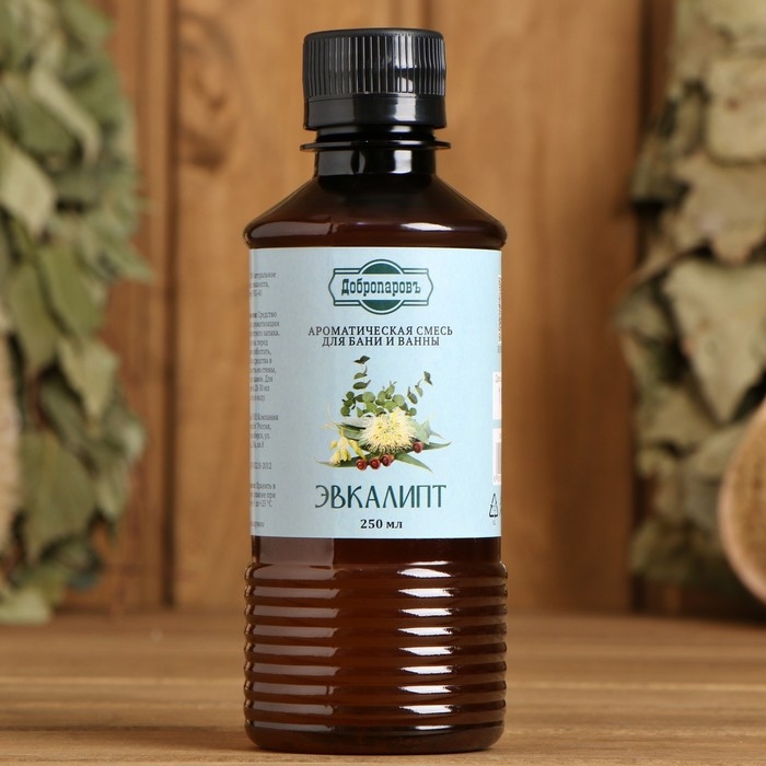 Ароматизатор для бани и ванны «Эвкалипт», натуральная, 250 мл., Ароматизатор для бани и ванны «Эвкалипт», натуральная, 250 мл., "Добропаровъ"
