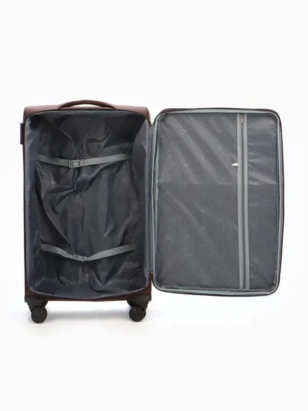 Чемодан на колёсах TEXTURA, кодовый замок, с увеличением, 47&times;30&times;78 см, 28", коричневый