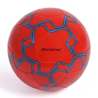 Футбольный мяч ONLYTOP, машинная сшивка, 32 панели, р. 5, PVC, резиновая камера, красный