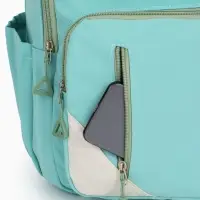 Рюкзак школьный на молнии, с отделами, карманами, размер 31&times;18&times;44 см, бирюзовый