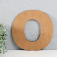 Панно буква "O" 20х20 см, чёрная