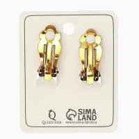 Серьги клипсы для ушей QF &laquo;Плетение&raquo;, цвет чернёное золото