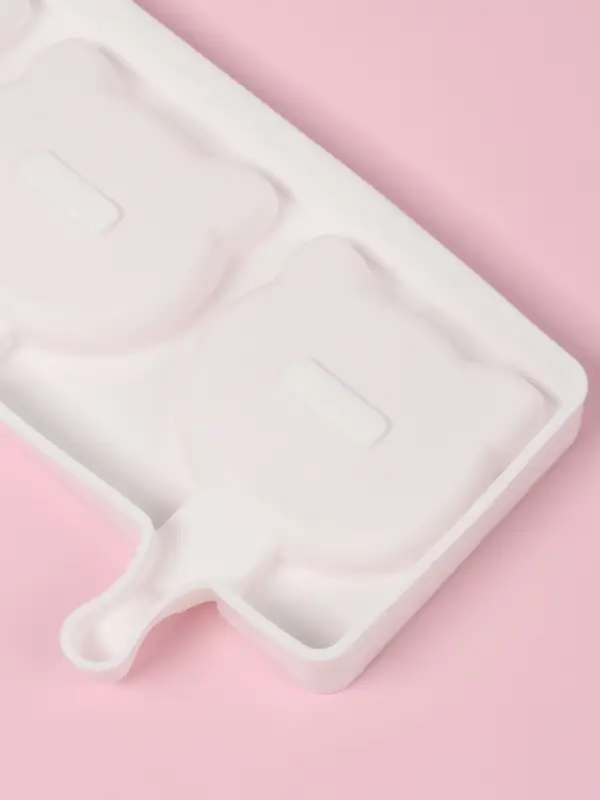 Форма для мороженого &laquo;Коты&raquo;, силикон, 38&times;14.5&times;2.5 см, 4 ячейки, МИКС