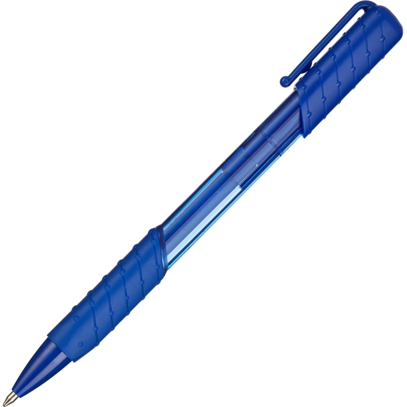 Ручка шариковая автомат. KORES К6 автомат треуг.корп,манж.,0,5мм, син