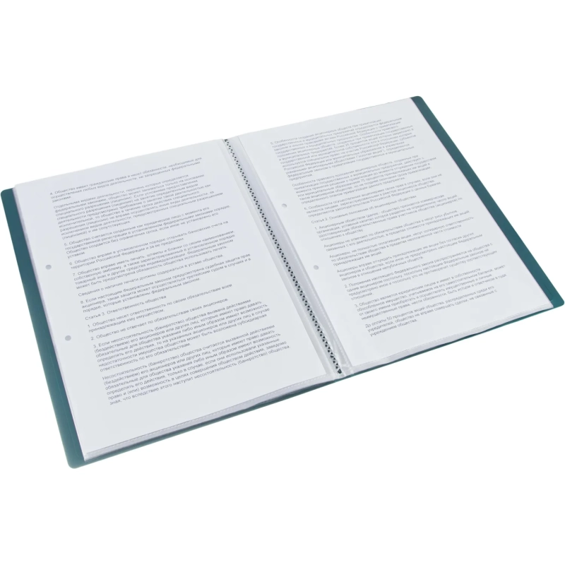 Папка файловая 40 файлов Attache Metallics А4, 800мкм, этикетка, зеленый